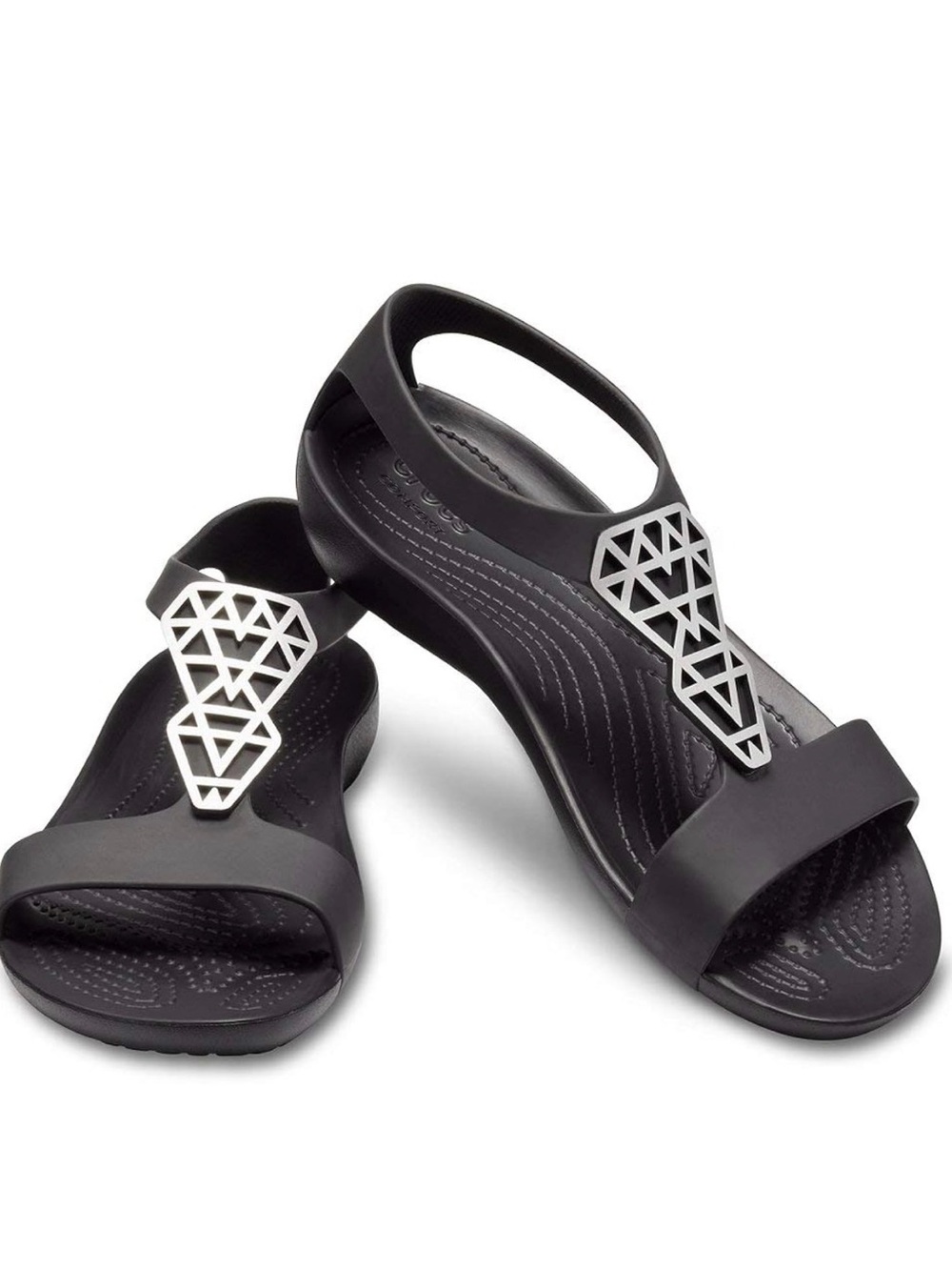 Crocs Serena embellished women’s sandal - black size 6